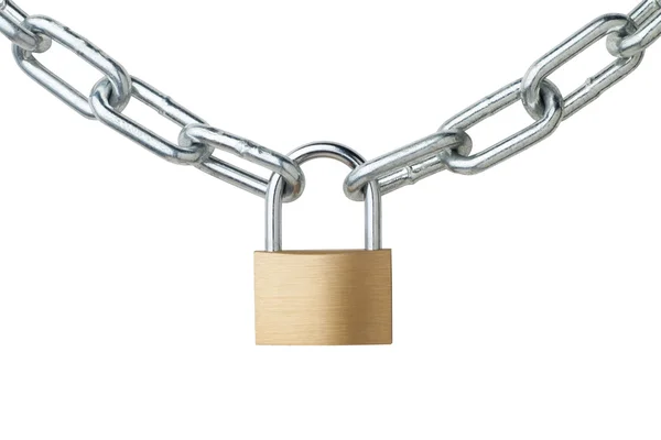 Metal chain and padlock — Stock Photo, Image