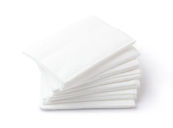 Beyaz kağıt peçeteler — Stok fotoğraf