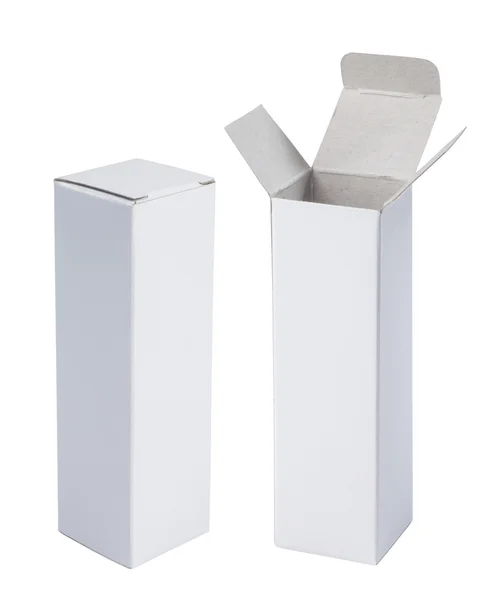 Weiße Papierboxen — Stockfoto
