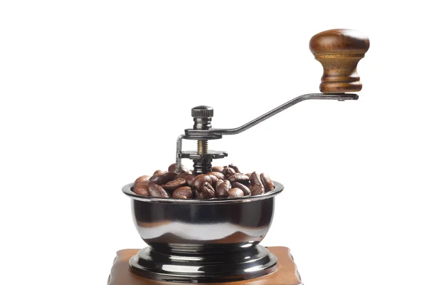 Moedor de café com grãos — Fotografia de Stock
