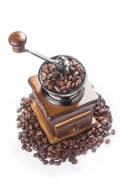 Coffee grinder with  beans Stock Image