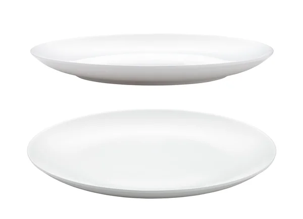 Puste talerze białe — Zdjęcie stockowe
