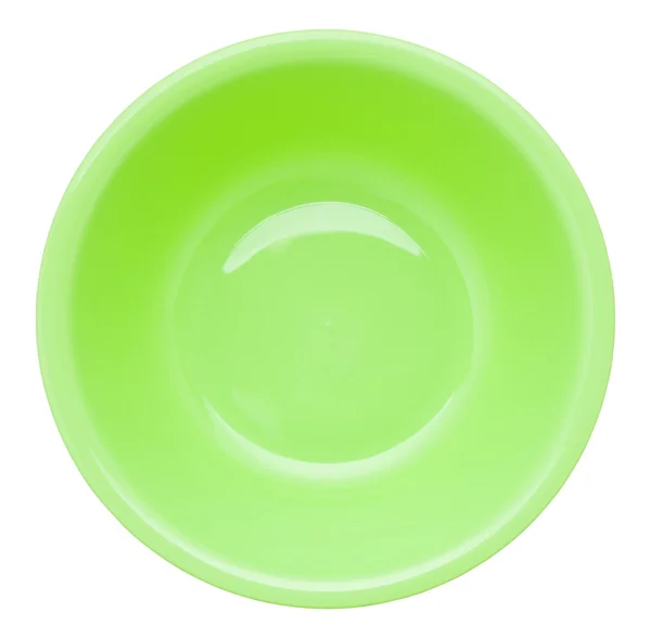 Green plastic wash bowl — Stock Photo, Image