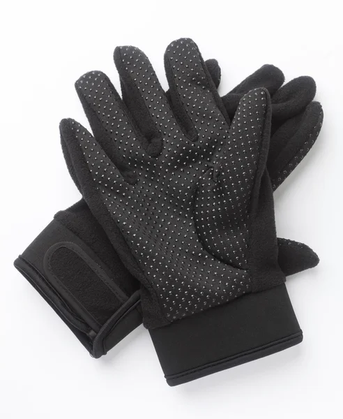 Nahaufnahme schwarzer Handschuhe — Stockfoto
