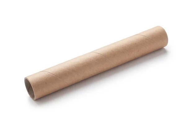 Brown paper tube — 图库照片