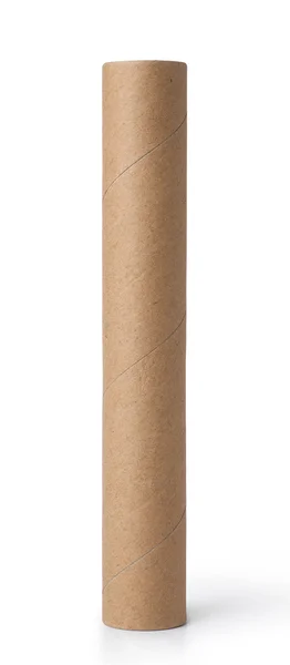 Brown paper tube — 图库照片