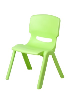 Yeşil plastik sandalye