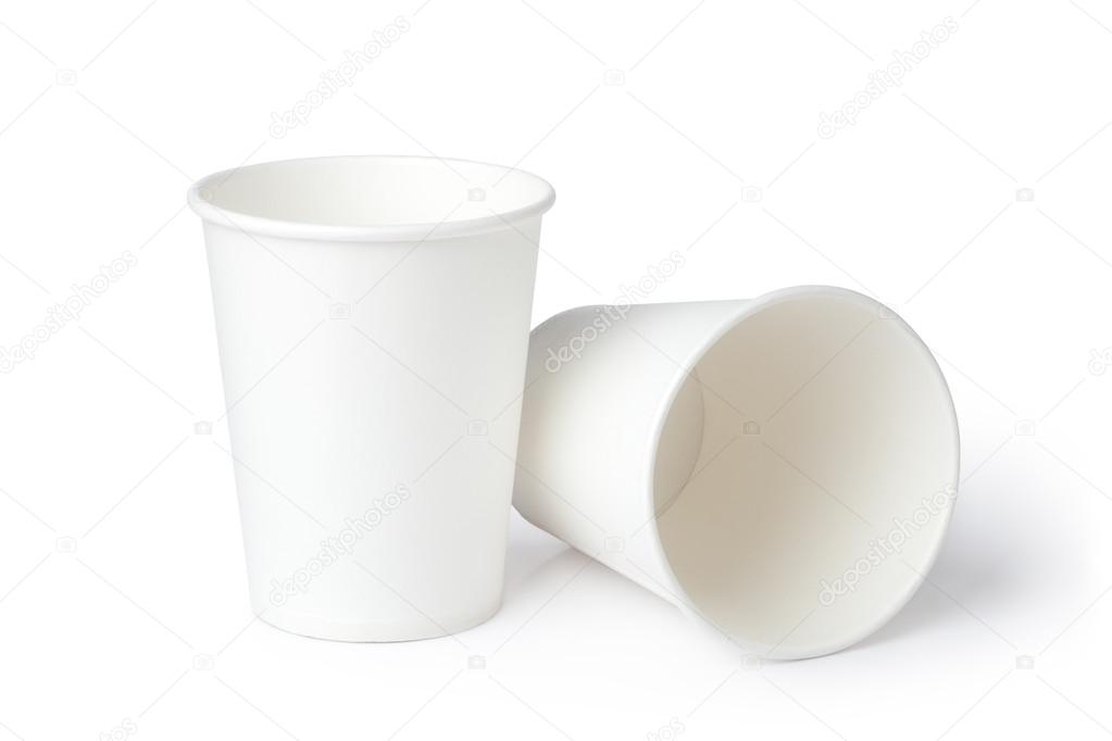 Empty paper cups