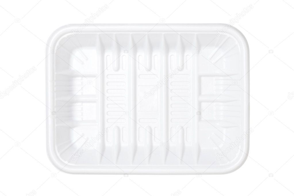 Empty plastic tray