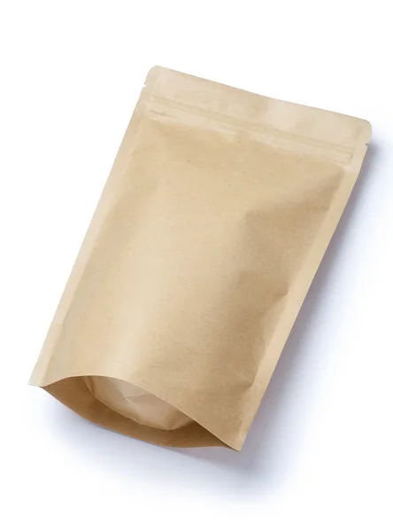 Emballage de sac alimentaire en papier brun — Photo