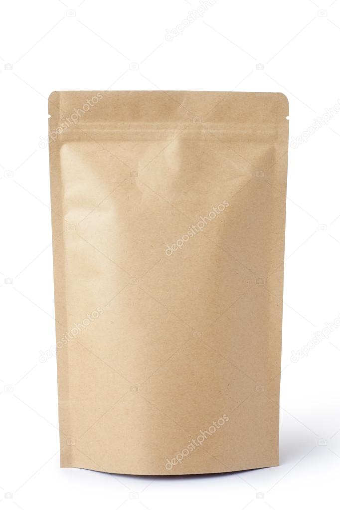 Brown paper food bag packaging