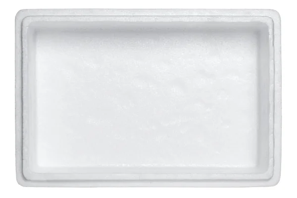 Scatola di polistirolo isolato su bianco — Foto Stock