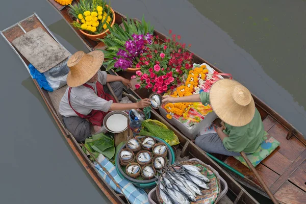 Ratchaburi Thaïlande Septembre 2020 Les Peuples Vendent Cuisine Thaïlandaise Sur — Photo