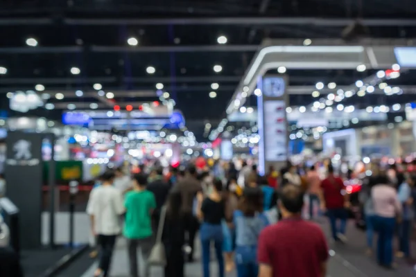 Abstract Blurred Image People Cars Exhibition Show Including Activities Innovative — Stock Photo, Image