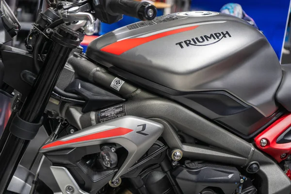 Μπανγκόκ Ταϊλάνδη Δεκεμβρίου 2020 Triumph New Street Triple Moto2 Μοτοσικλέτα — Φωτογραφία Αρχείου