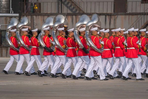 Bangkok Thailand November 2019 Parad Militärorkestervisning Demonstrationen Royal Thai Försvarsmakten — Stockfoto
