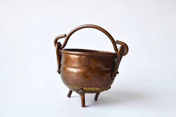 Copper pot from a flea-market — Stock Photo, Image