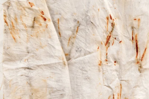 Texture Old Linen Cloth Covered Dirt Rust Background Grange — Stock Photo, Image