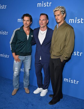 Batı Hollywood, CA USA. 9 Ekim 2025. Matt Bomar, Tristan Schukraft, Omar Apollo MISTRs Ulusal PrEP Günü Kutlamasında