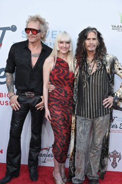 Hollywood, CA USA. 1 Şubat 2026. Matt Sorum, Ace Sorum, Steven Tyler Janie Grammy Ödülleri İzleme Partisi 'nde.