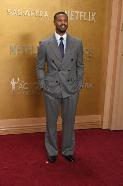 Los Angeles, CA USA. 1. Mar 2026. Michael B Jordan, 32. Senelik Sinema Oyuncuları Birliği Aktör Ödülleri 'nde.
