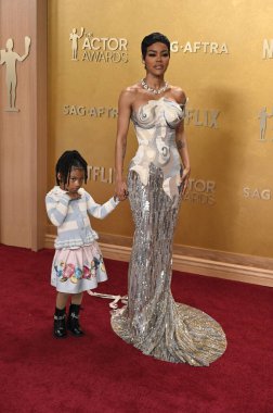 Los Angeles, CA USA. 1. Mar 2026. Teyana Taylor, Rose Shumpert Sokağı 32. Senelik Tiyatro Oyuncuları Birliği Aktör Ödülleri 'nde.