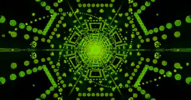 Bu yaratıcı ekran koruyucu, canlı yeşil görseller ve karmaşık desenler gösteren, herhangi bir dijital alanı geliştirmek için mükemmel olan kusursuz bir döngü tüneline sahiptir..