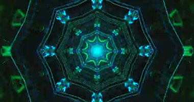 Enerjik renkler ve karmaşık desenlerle büyüleyici tünel görüntülerinin sürekli akışını hisset. Bu kusursuz döngü ekran koruyucular veya görsel göstergeler için mükemmeldir.