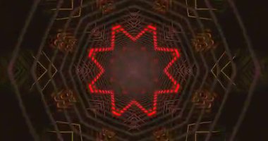 Bu canlı tünel, ekran koruyucular veya dijital ekranlar için mükemmel bir görsel deneyim yaratan sürekli döngü oluşturan kırmızı ve mor desenlere sahiptir..