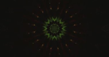 Bu görsel ekran canlı yeşil fraktal tasarımlarla dolu bir tünelin pürüzsüz bir döngüsünü gösteriyor. Büyüleyici desenler ekran koruyucu kullanımı için uygun büyüleyici bir etki yaratır.