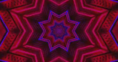 Bu dinamik video döngüsü, sürekli hareket eden ve sürekli değişen güzel geometrik şekillerle dolu canlı bir tünel sergiliyor..