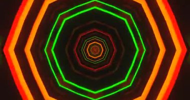 Canlı kırmızı ve siyah altıgen desenli büyüleyici bir tünel deneyin. Bu kusursuz döngü modern dijital görüntüler için mükemmel bir ekran koruyucu oluşturur.
