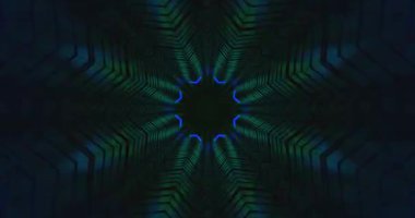 Büyüleyici bir döngü, canlı mavi renkte bir tünel içerir, ekran koruyucular ve video arkaplanları için ideal gerçek üstü ve büyüleyici bir görsel deneyim yaratır..