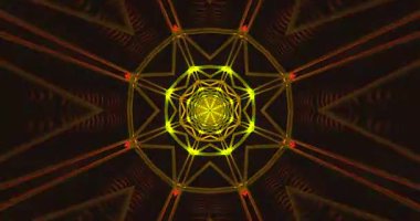 Parlak renkler ve sürekli dönen karmaşık desenlerle dolu dinamik bir görsel tünel deneyin. Bu büyüleyici ekran izleyicileri kendine çeker ve büyüleyici bir atmosfer yaratır..