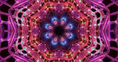 Sonsuz canlı renkler ve karmaşık desenlerle büyüleyici bir tünel yolculuğu yaşayın. Kusursuz döngü, izleyicileri uzayı dönüştüren dinamik bir görsel maceraya çeker..