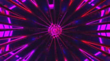 Canlı tünel görselleri, hareketli renkler ve dinamik desenler gösteren, kusursuz bir döngü içinde döner ve döner. Herhangi bir boşlukta bir ortam yaratmak için mükemmel..