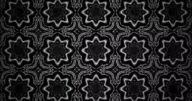 Bu kusursuz döngü videosu, siyah beyaz, karmaşık geometrik şekilli büyüleyici bir tünel tasarımı sergiliyor. Hareket büyüleyici bir görsel deneyim yaratır..