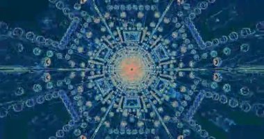 Bu pürüzsüz video döngüsü, içe doğru akan canlı bir renk ve şekil tünelini ve ekran koruyucular için mükemmel bir görsel deneyim yaratıyor..