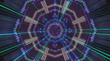 Neon ışıkları ve dinamik şablonların sorunsuz aktığı canlı bir tünelin görüntüleri. Bu döngü canlı renklerle donanımlı bir ekran koruyucu deneyim sağlar.