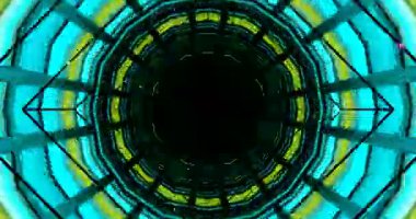 Canlı yeşil ışıkla dolu bir tünelde büyüleyici bir görsel yolculuk yaşayın, büyüleyici ve büyüleyici bir atmosfer yaratın. Dinamik ekran veya ekran koruyucular için ideal.