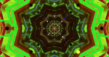 Kusursuz döngülü video kıvrımlı şekilleri ve parlak renkleri olan canlı bir tünel içeriyor. Bu bağlayıcı görüntü ekran koruyucu olarak kullanılabilir, herhangi bir ekrana dinamik sanat eklenebilir.