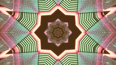 Bu kusursuz döngü animasyonu dinamik şekilleri ve desenleri sürekli değişen renkli bir tünele sahiptir. Ekran koruyucuları veya video ekranları için mükemmel bir görsel deneyim sunar.