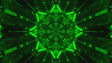 Bu dinamik video canlı yeşil geometrik desenlerle dolu bir tünel gösteriyor. Kusursuz döngü büyüleyici bir görsel efekt yaratır, ekran koruyucular veya arkaplan gösterimleri için mükemmeldir.