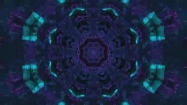 Bu video vj döngüsünde canlı renkler ve hipnotik şablonda dönen geometrik şekillerle dolu kusursuz bir tünel var. Ortam ortamı yaratmak için ideal..