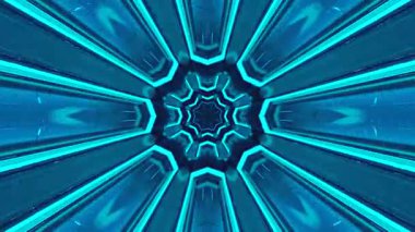 Canlı mavi çizgiler ve geometrik şekillerle dinamik bir tünel sahnesi açılır. Video kusursuz bir şekilde izleyiciyi, duyularını cezbeden görsel bir yolculuğa çekiyor..