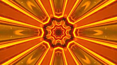 Çarpıcı turuncu ve sarı ışık desenleriyle dolu, ekran koruyucuları veya görsel ekranlar için mükemmel bir ortam yaratan büyüleyici, kusursuz bir tünel döngüsü yaşayın..