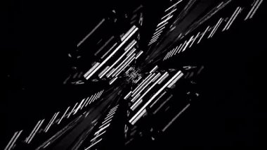 Bu video karmaşık desenler ve zıt gölgelerle dolu bir tünelin pürüzsüz bir döngüsünü gösteriyor. Tasarım ekran koruyucular için mükemmel, büyüleyici bir görsel deneyim yaratıyor..