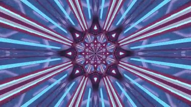 Ritmik çizgiler ve sonu gelmeyen şekillerle oluşturulan büyüleyici bir tünel etkisi. Görsel akış canlı renkleri birleştirir, büyüleyici atmosferi güçlendirir..