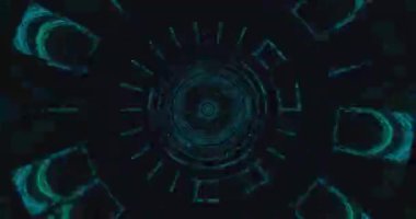 Bu video dinamik desenler ve canlı mavi renkler arasında izleyicileri taşıyan kusursuz bir döngü tünelini gösteriyor. Görsel hareket çekici ve sürükleyici bir atmosfer yaratır..