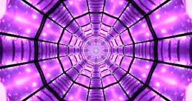 Bu tünel videosu büyüleyici ve büyüleyici bir atmosfer yaratan dinamik mor ışık desenleri ile kusursuz bir döngü görüntüsü sunuyor. Ekran koruyucu kullanımı için mükemmel.